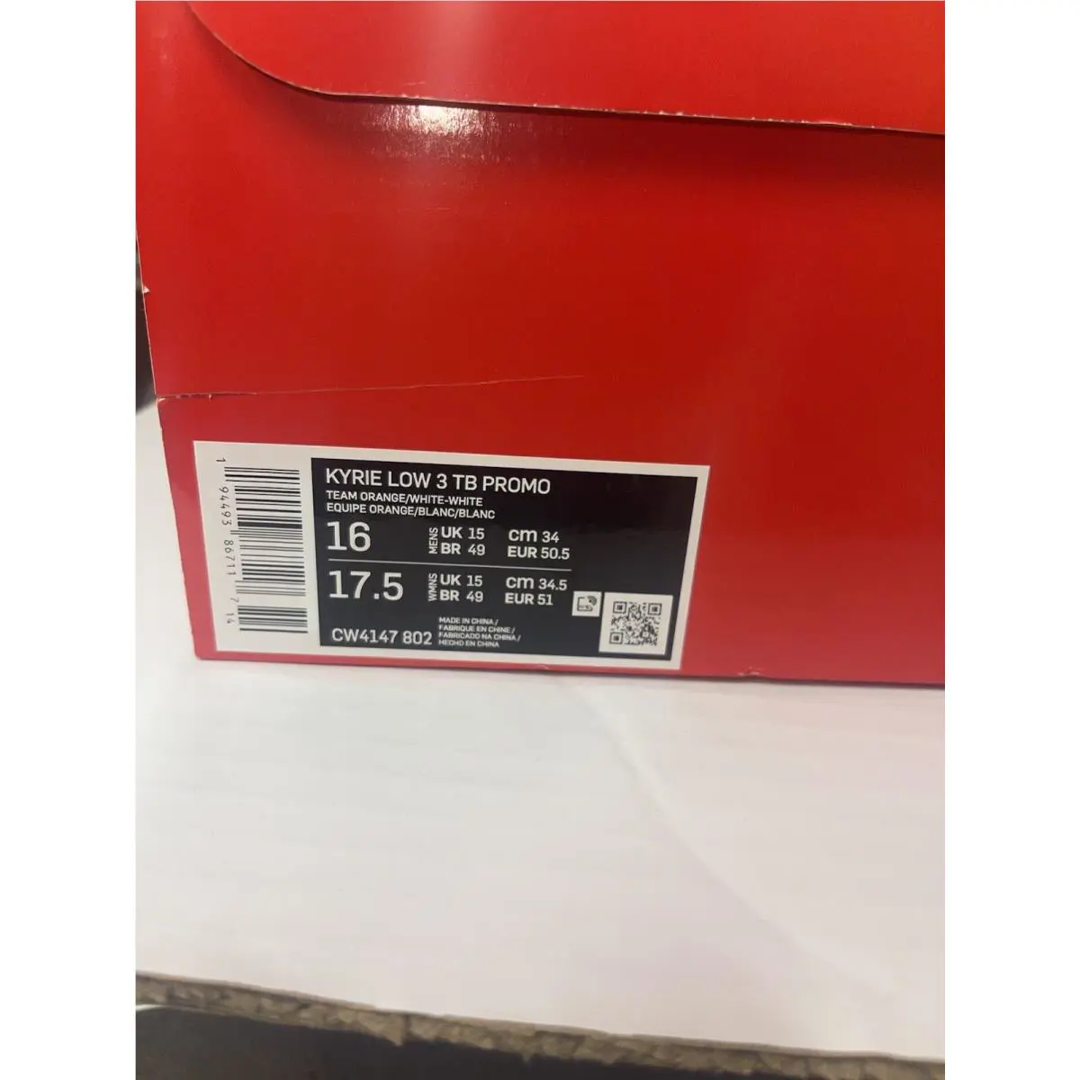 Nike shoes - Nike Kyrie Low 3 - Kyrie Low - AH4147-802 - Team Orange (UPC: 00194493867117) 15