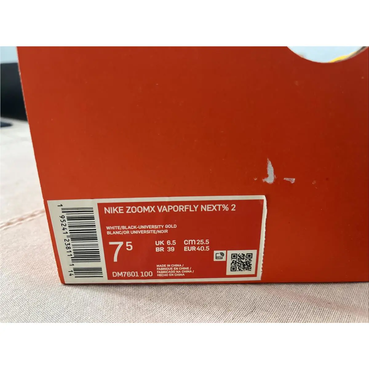 Nike shoes - Nike ZoomX Vaporfly - ZoomX Vaporfly - DM7601100 - White / Black University Gold 14
