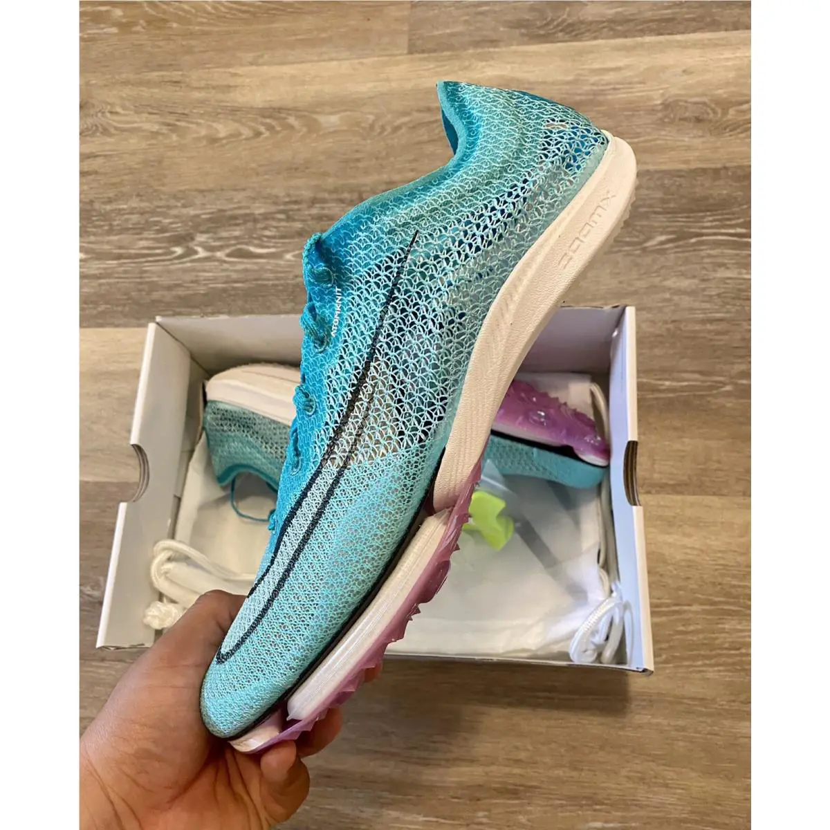 Nike shoes - Nike Air Zoom Victory - Air Zoom Victory - CD4385-300 - Hyper Jade-White-Hyper Violet (UPC: 194498437810) 3
