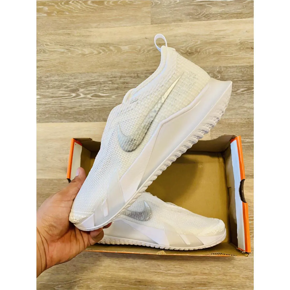 Nike shoes - Nike React Vapor NXT - React Vapor NXT - CV0742-100 - White-Silver (UPC: 194500863583) 3