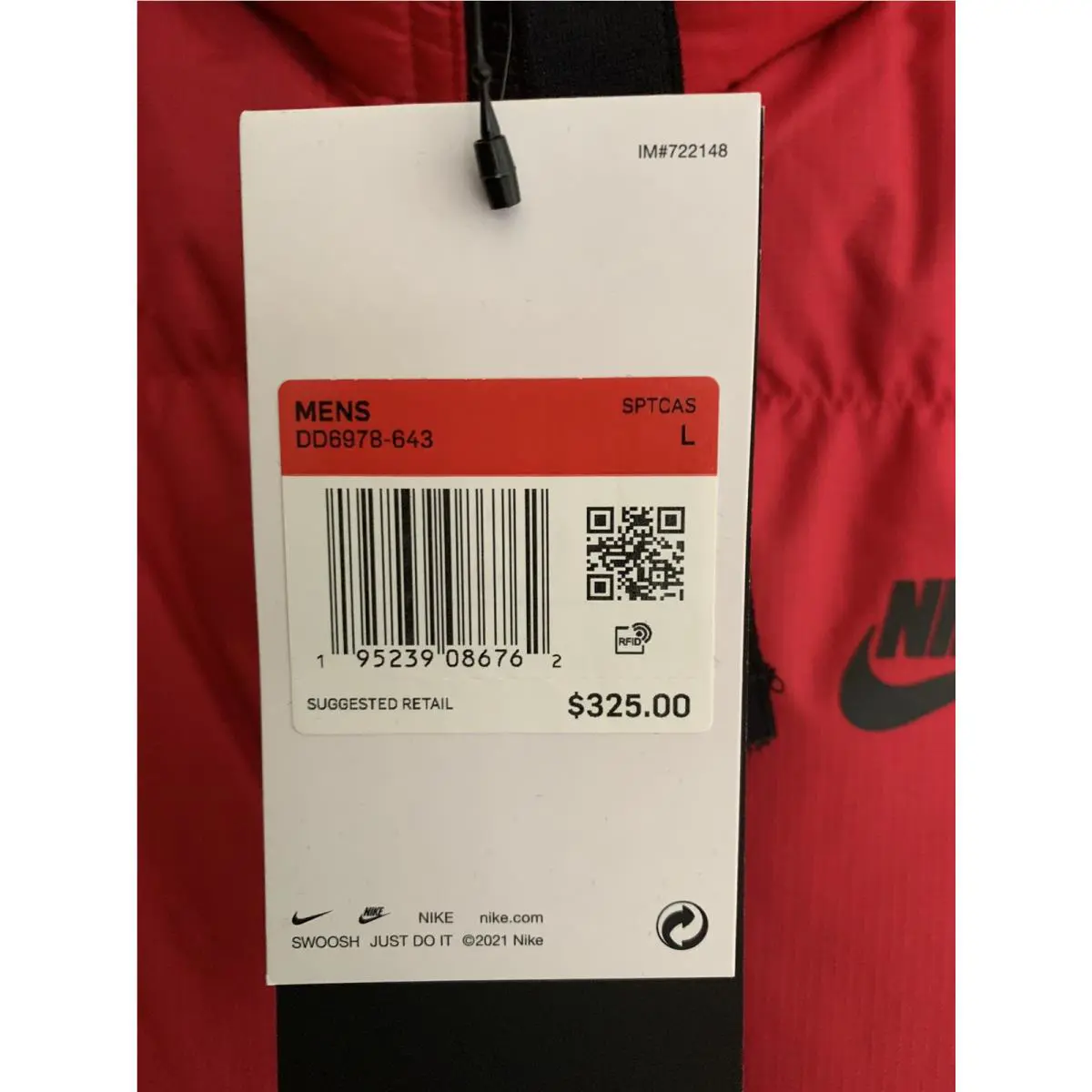Nike clothing - Nike Every Stitch Considered Woven Jacket - DD6987-643 - Red (UPC: 0195239086762) 4
