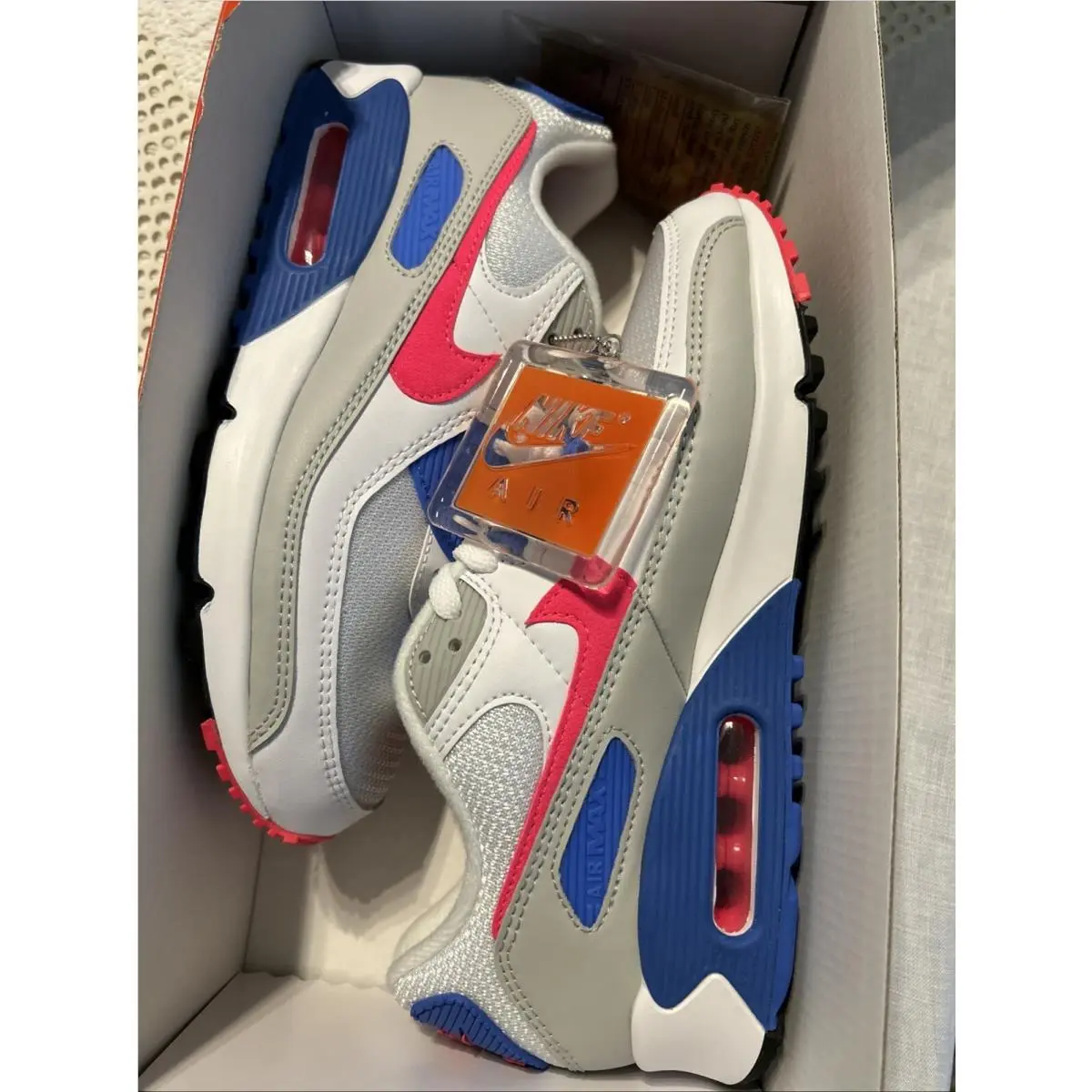Nike shoes - Nike Air Max 90 - Air Max - DA8856-100 - White Hot Coral Blue Crystal 9