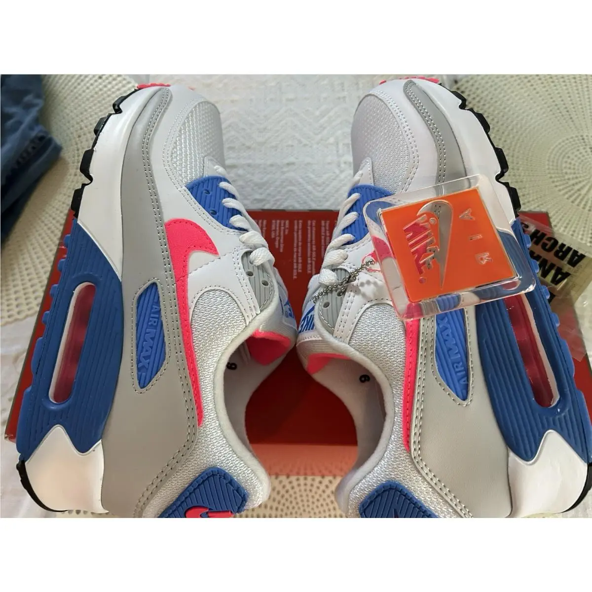 Nike shoes - Nike Air Max 90 - Air Max - DA8856-100 - White Hot Coral Blue Crystal 7