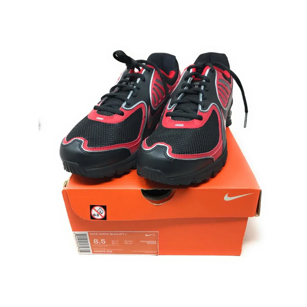 Nike shoes - Nike Shox Qualify + - Shox Qualify - Black, Metallic Silver & Varsity Red (UPC: 640135261732) 7