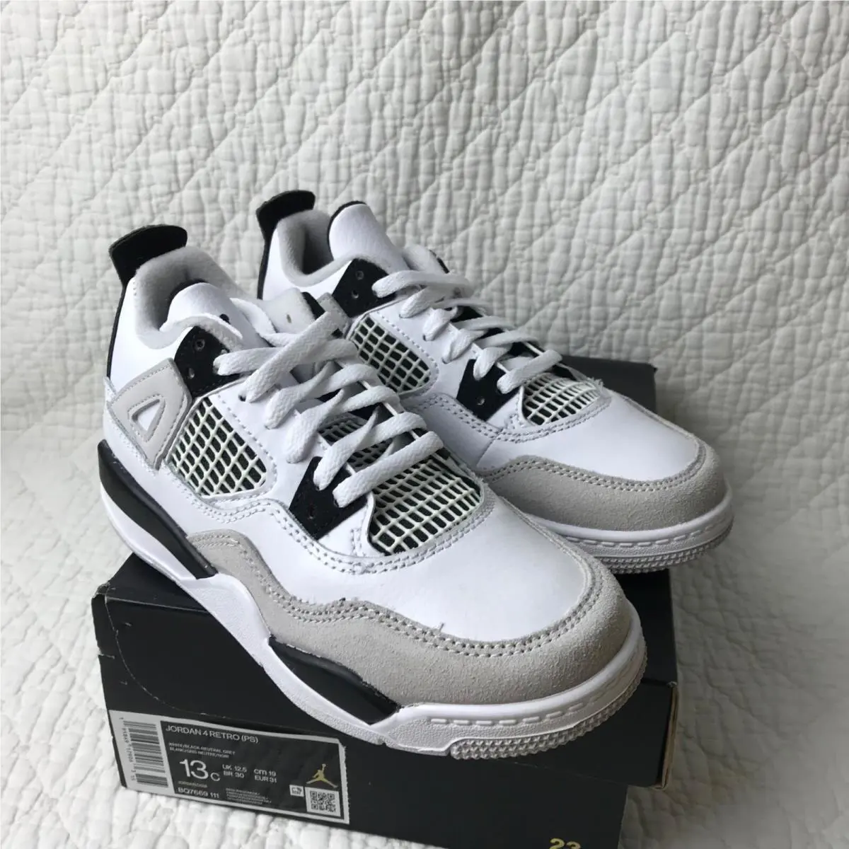 Nike shoes - Jordan 4 Retro - Retro - BQ7669-111 - White/Black-Neutral Grey 8
