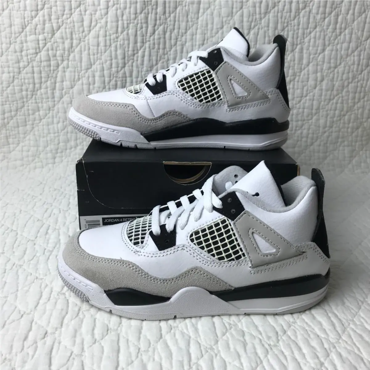 Nike shoes - Jordan 4 Retro - Retro - BQ7669-111 - White/Black-Neutral Grey 1