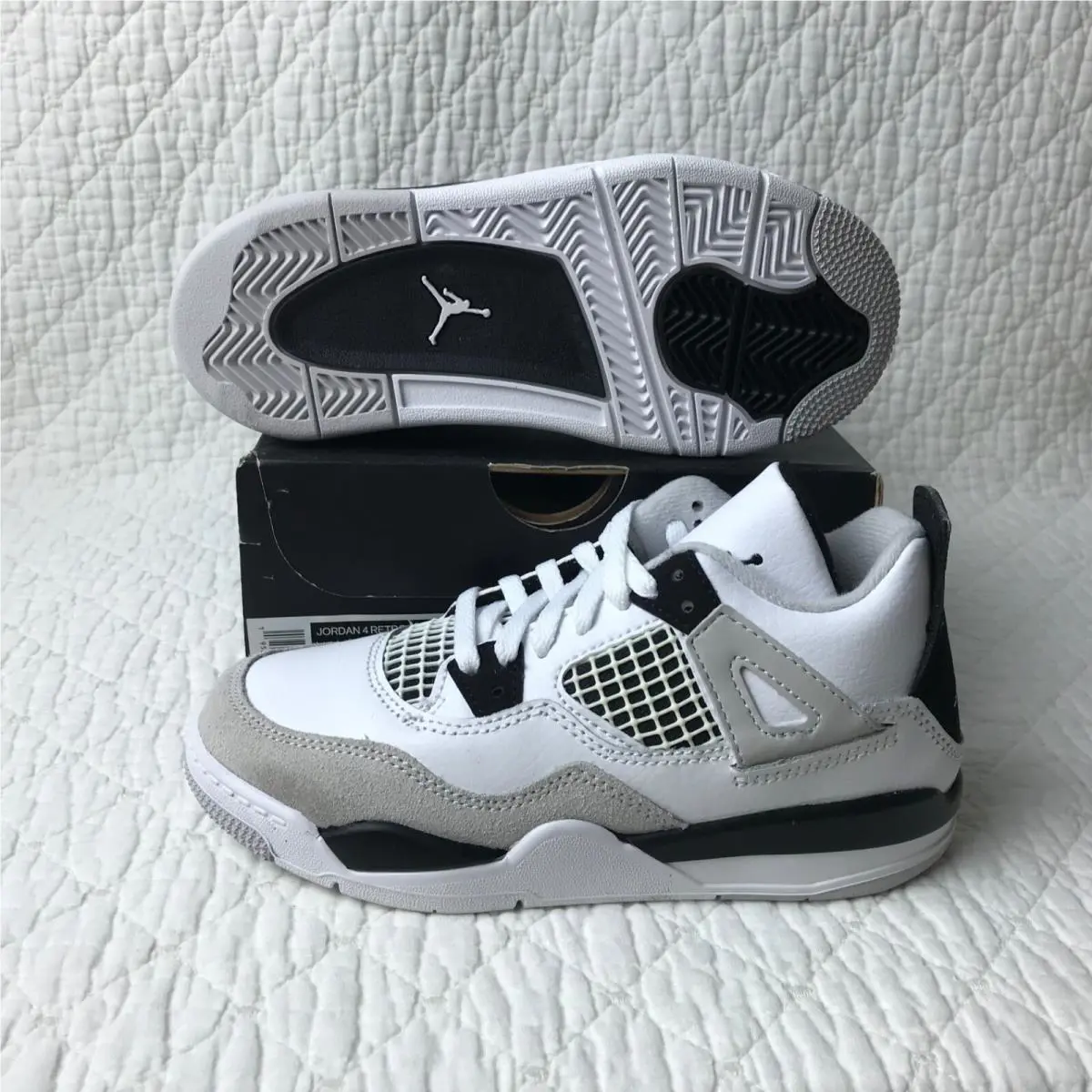 Nike shoes - Jordan 4 Retro - Retro - BQ7669-111 - White/Black-Neutral Grey 2