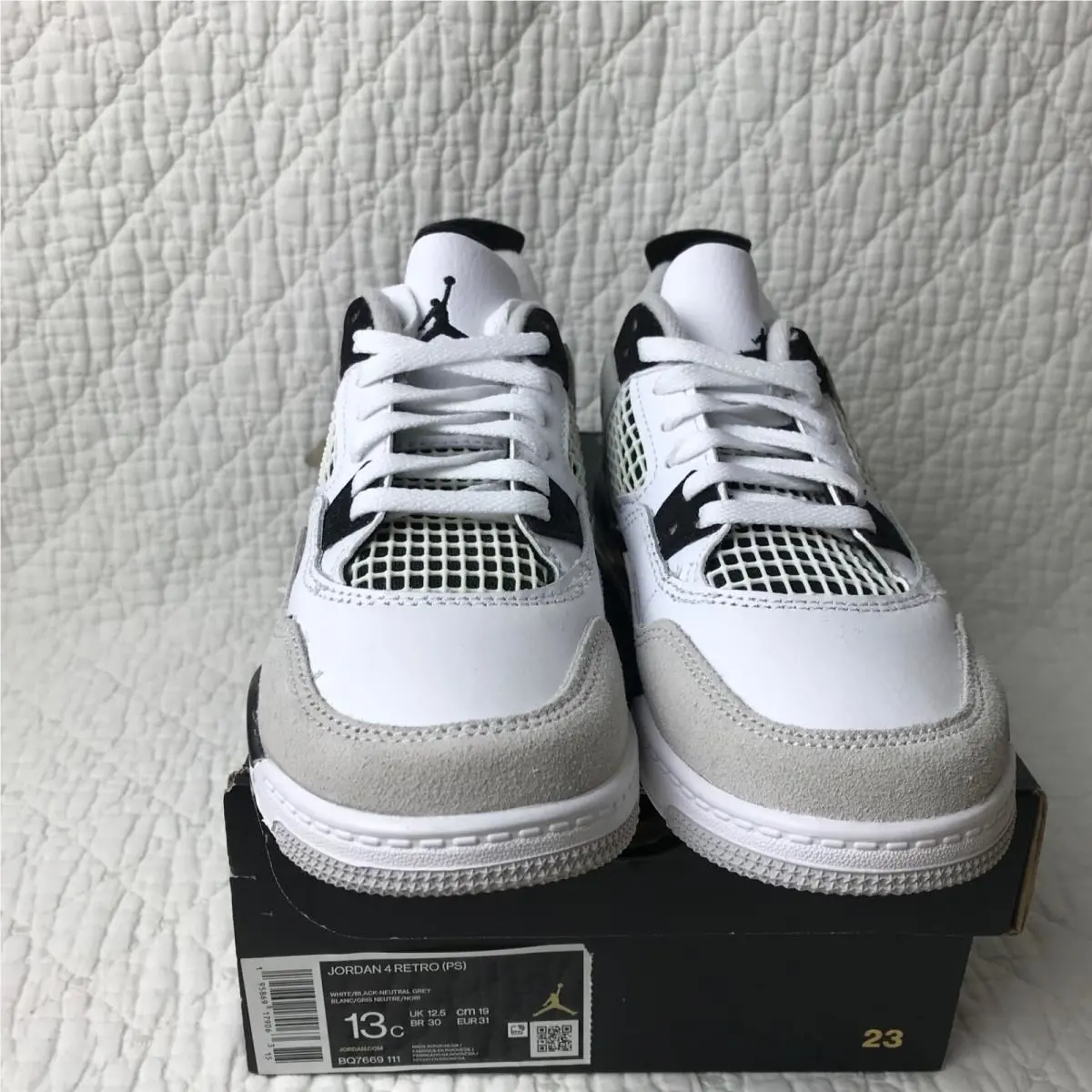 Nike shoes - Jordan 4 Retro - Retro - BQ7669-111 - White/Black-Neutral Grey 3