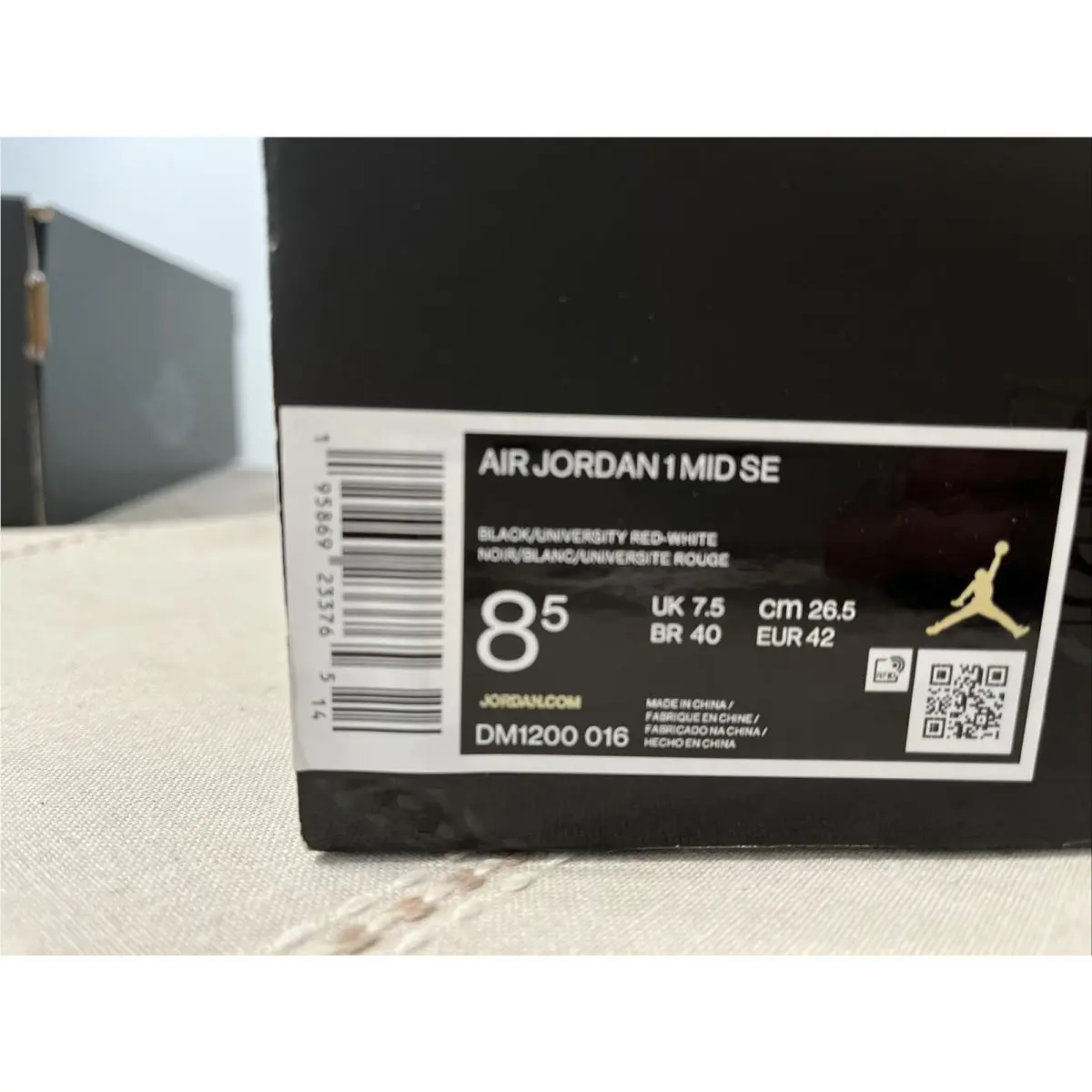 Nike shoes - Air Jordan 1 Mid SE - DM1200-016 - Black University Red White 13