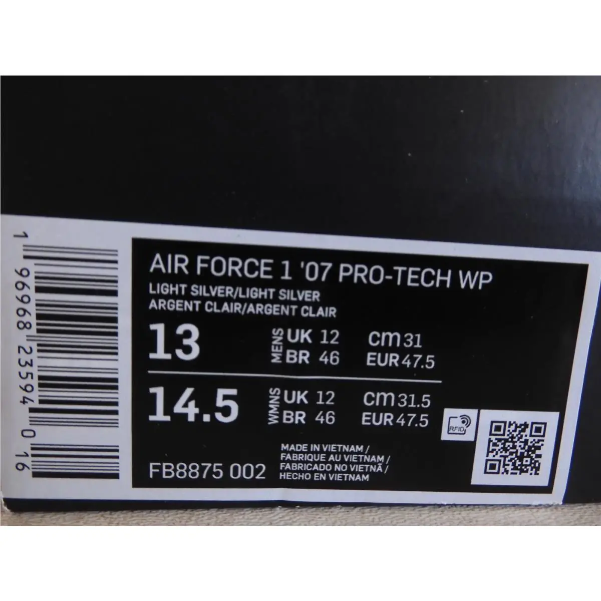 Nike shoes - Nike Air Force 1 `07 - FB8875-002 - Silver (UPC: 196968235940) 3