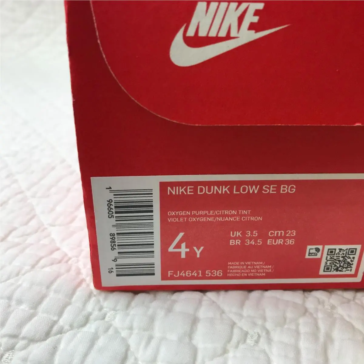 Nike shoes - Nike Dunk Low SE GS - FJ4641-536 - Oxygen Purple/Citron Tint 12