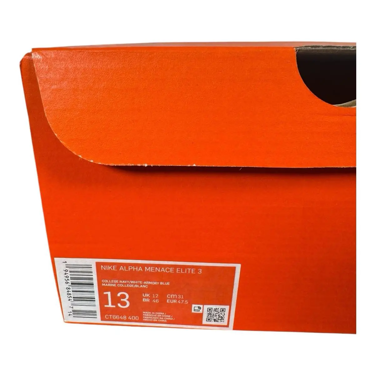 Nike shoes - Nike Alpha Menace Elite 3 - CT6648-400 - College Navy/White-Armory Blue (UPC: 194956848547) 6