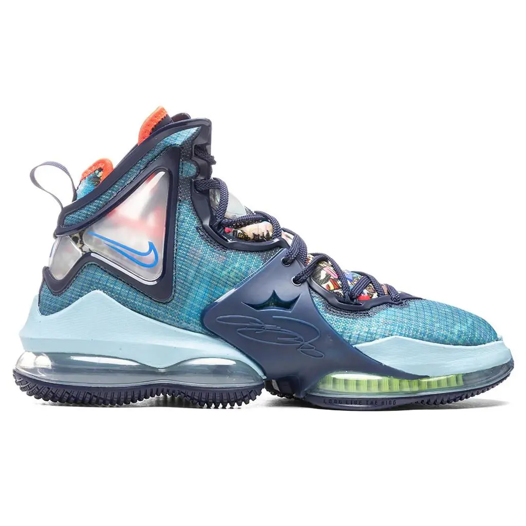 Nike LeBron19 Fast Food Dutch Blue Size 4 Men/5.5 Women CZ0203-400 - Blue