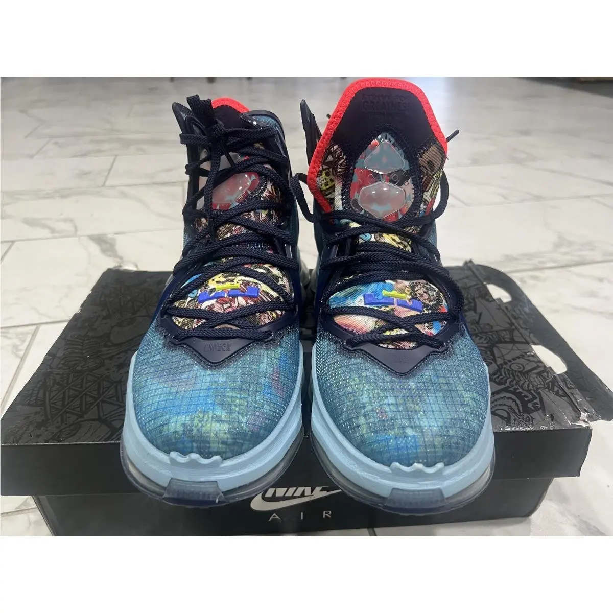 Nike shoes - Nike LeBron 19 - LeBron - CZ0203-400 - Blue/Blue/Red 1