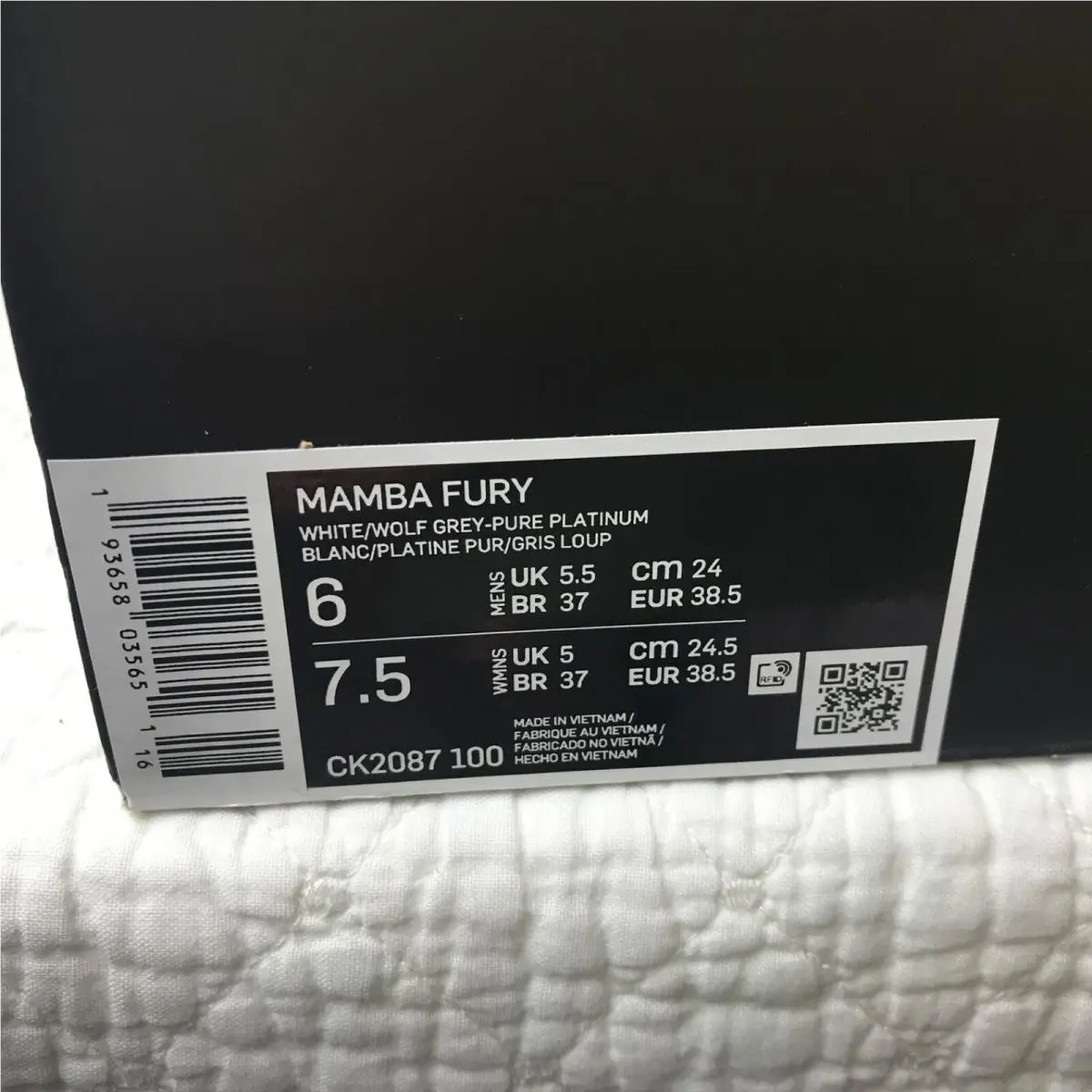 Nike shoes - Nike Mamba Fury - Mamba Fury - CK2087100 - white/wolf gray/ pure platinum 10