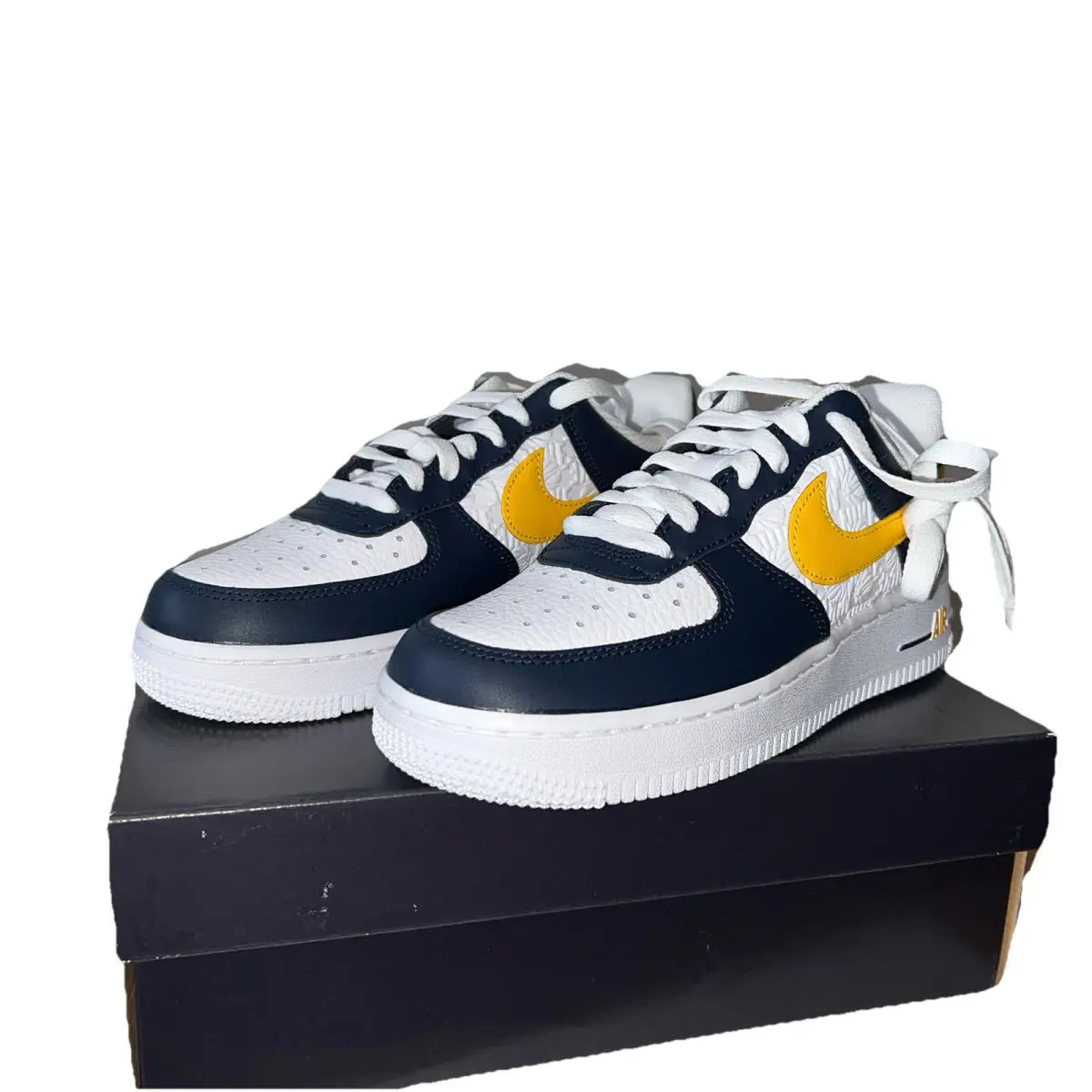 Nike shoes - Nike Air Force 1 - Air Force - FJ4209-400 - Dark Obsidian/ University Gold-White, Manufacturer: Dark Obsidian/ University Gold-White (UPC: 196605827453) 0