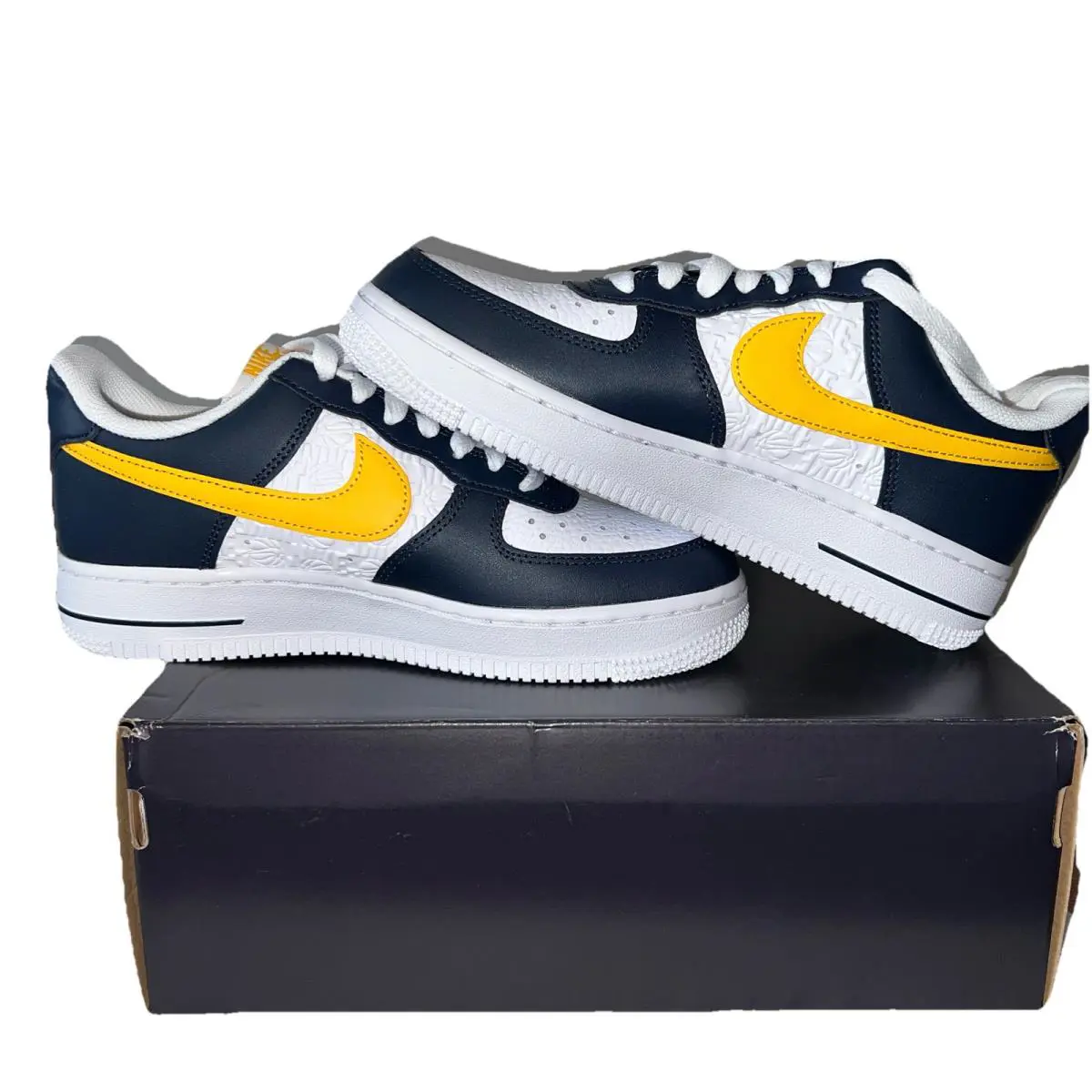 Nike shoes - Nike Air Force 1 - Air Force - FJ4209-400 - Dark Obsidian/ University Gold-White, Manufacturer: Dark Obsidian/ University Gold-White (UPC: 196605827453) 2