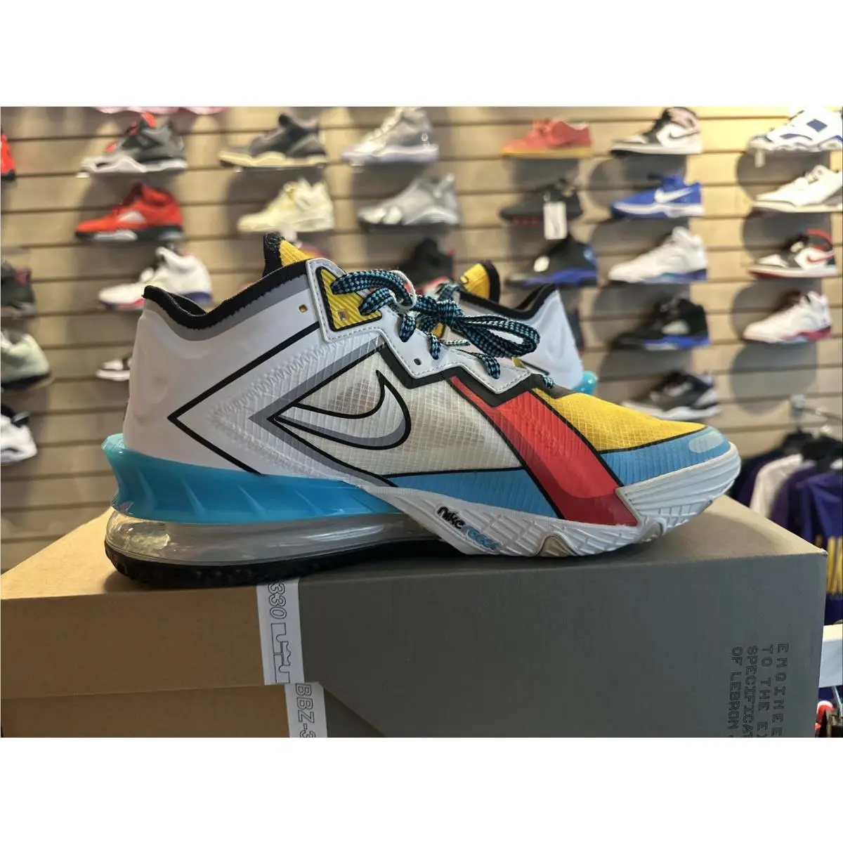 Nike shoes - Nike LeBron 18 - LeBron - CV7562-104 - White, Manufacturer: White/White/Black/Baltic Blue 10
