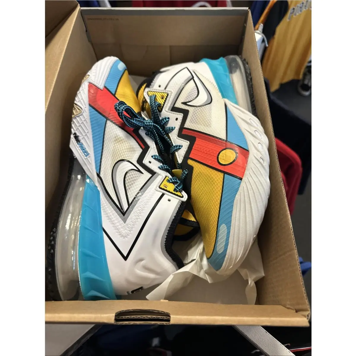 Nike shoes - Nike LeBron 18 - LeBron - CV7562-104 - White, Manufacturer: White/White/Black/Baltic Blue 17