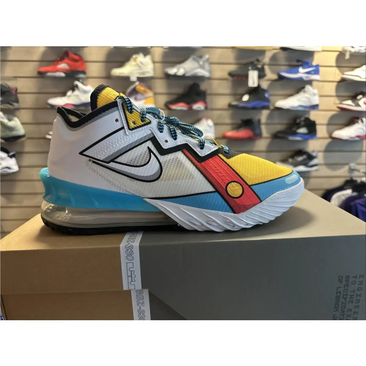 Nike shoes - Nike LeBron 18 - LeBron - CV7562-104 - White, Manufacturer: White/White/Black/Baltic Blue 4