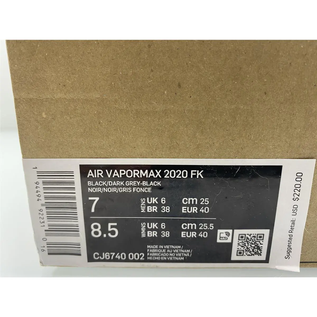 Nike shoes - Vapormax 2020 - Vapormax - CJ6740-002 - Dark Grey 10
