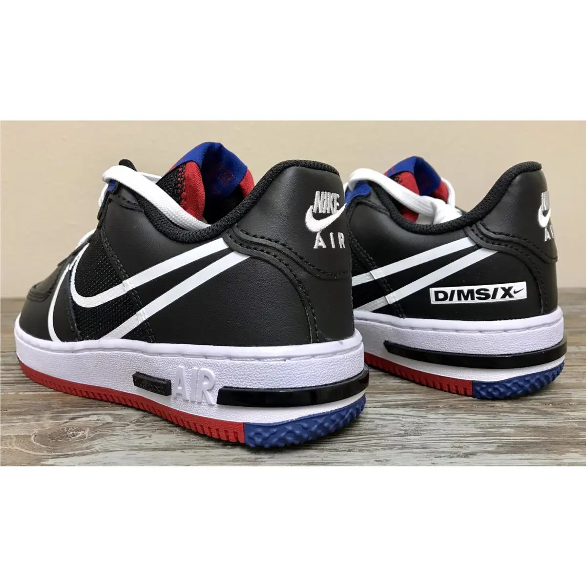 Nike shoes - Nike Air Force 1 React - CT1020-001 - Black/White-Gym Red-Gym Blue (UPC: 0193658039154) 4
