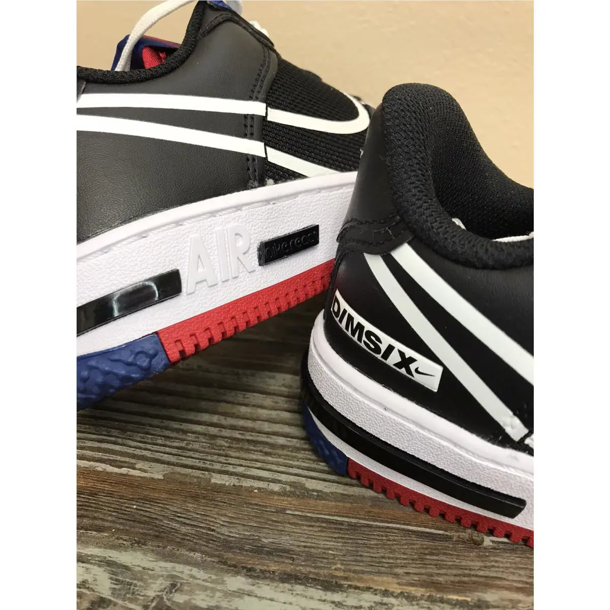 Nike shoes - Nike Air Force 1 React - CT1020-001 - Black/White-Gym Red-Gym Blue (UPC: 0193658039154) 8