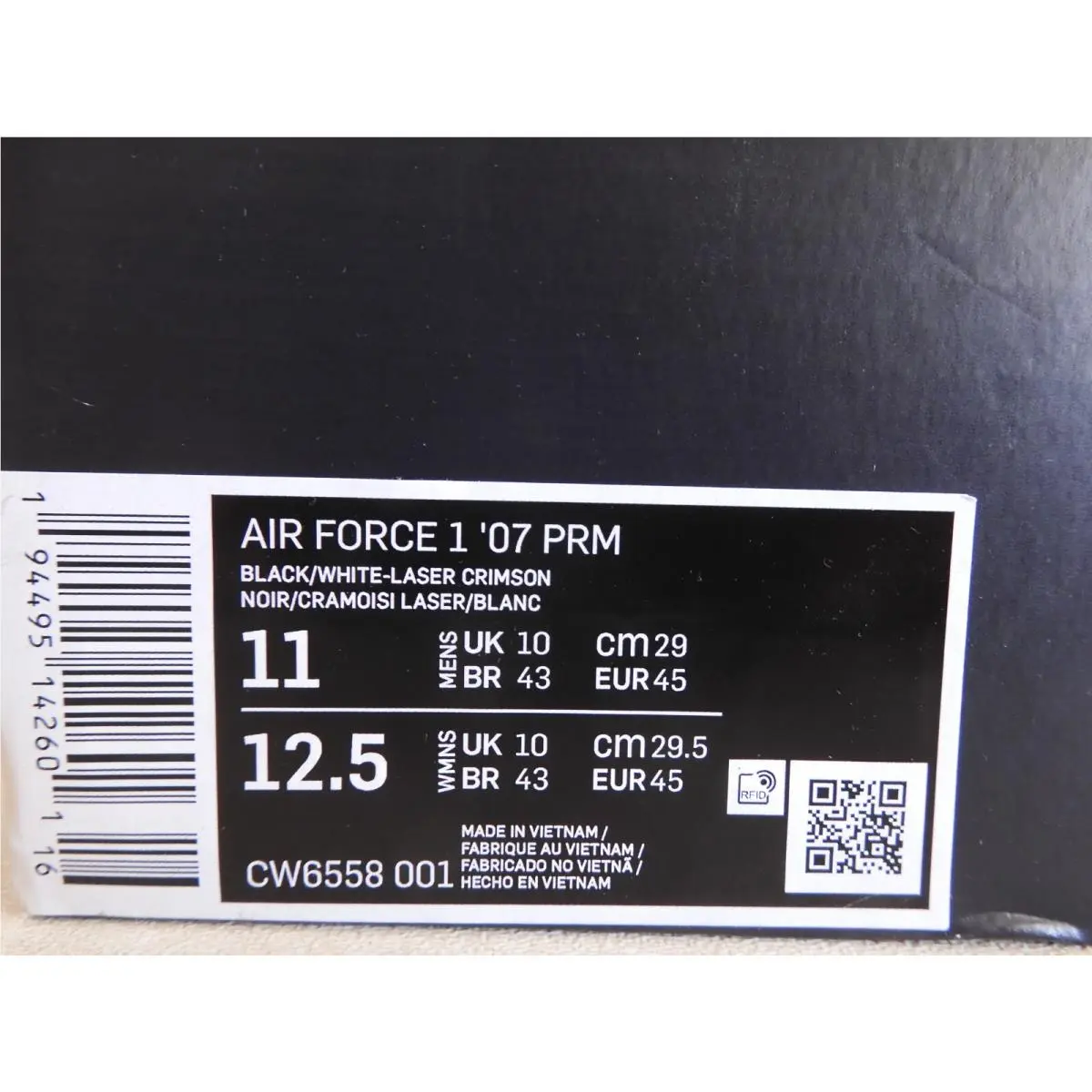 Nike shoes - Nike Air Force 1 `07 - CW6558-001 - Black (UPC: 194495142601) 4