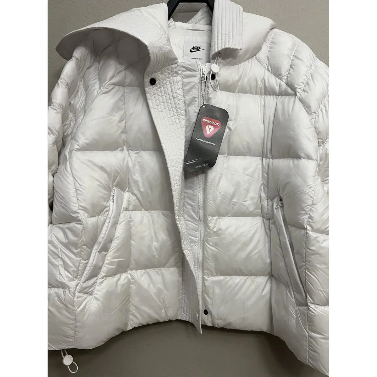 Nike clothing - Nike Sportswear Swoosh Puffer PrimaLoft Jacket - FB8729-100 - White (UPC: 196607991626) 2