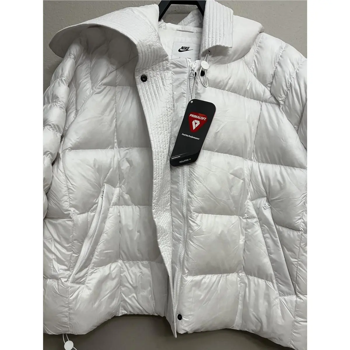 Nike clothing - Nike Sportswear Swoosh Puffer PrimaLoft Jacket - FB8729-100 - White (UPC: 196607991626) 4