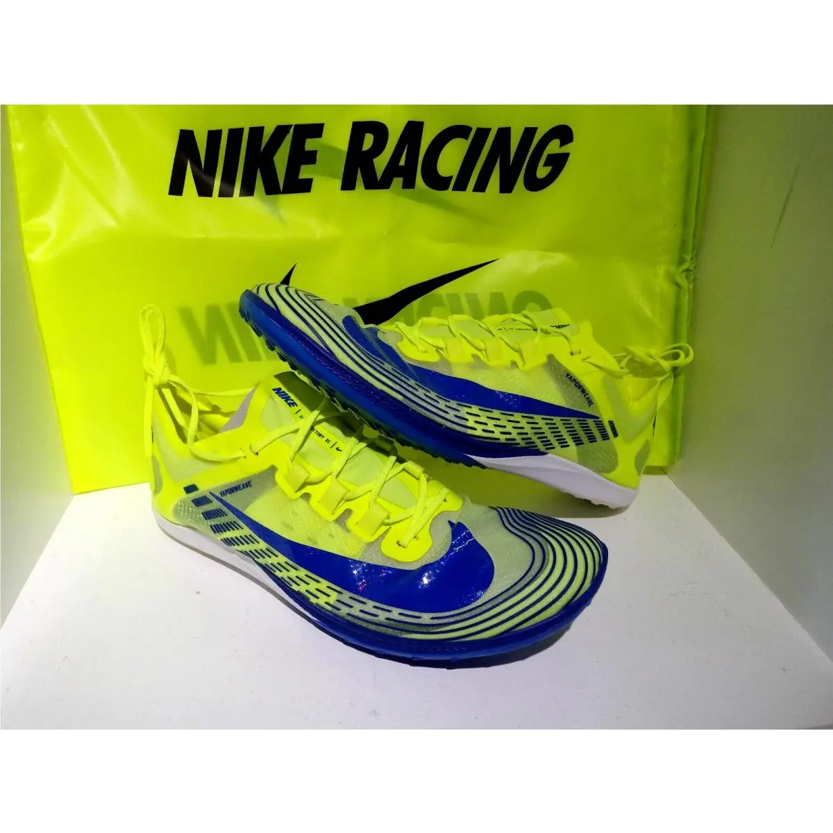 Zoom Victory XC 5 Volt Blue Men Track Spike Racing Shoes Size 10 by Nike