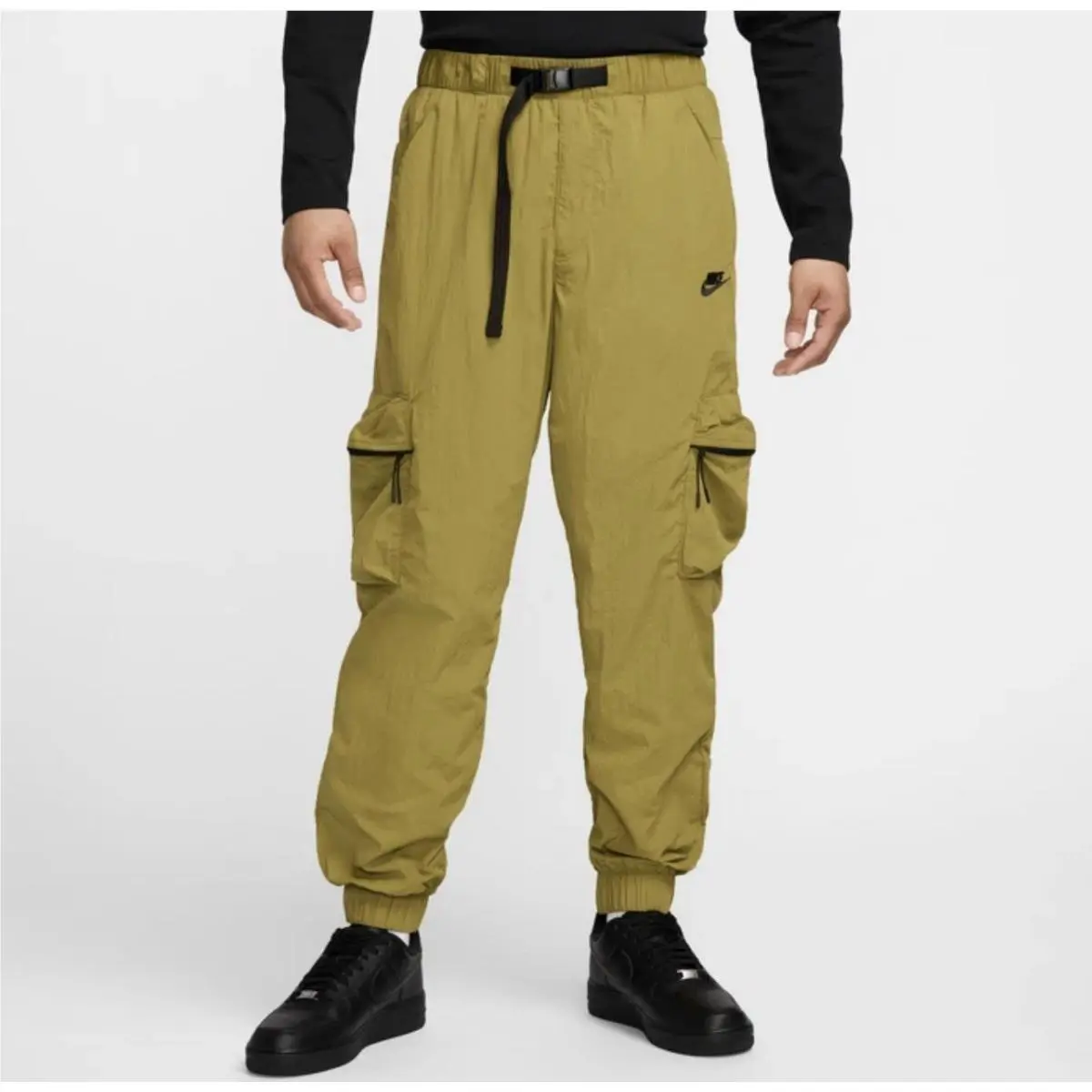 Nike Men’s Sz S Tech Woven Cargo Pants Green Moss Black FZ0756-307