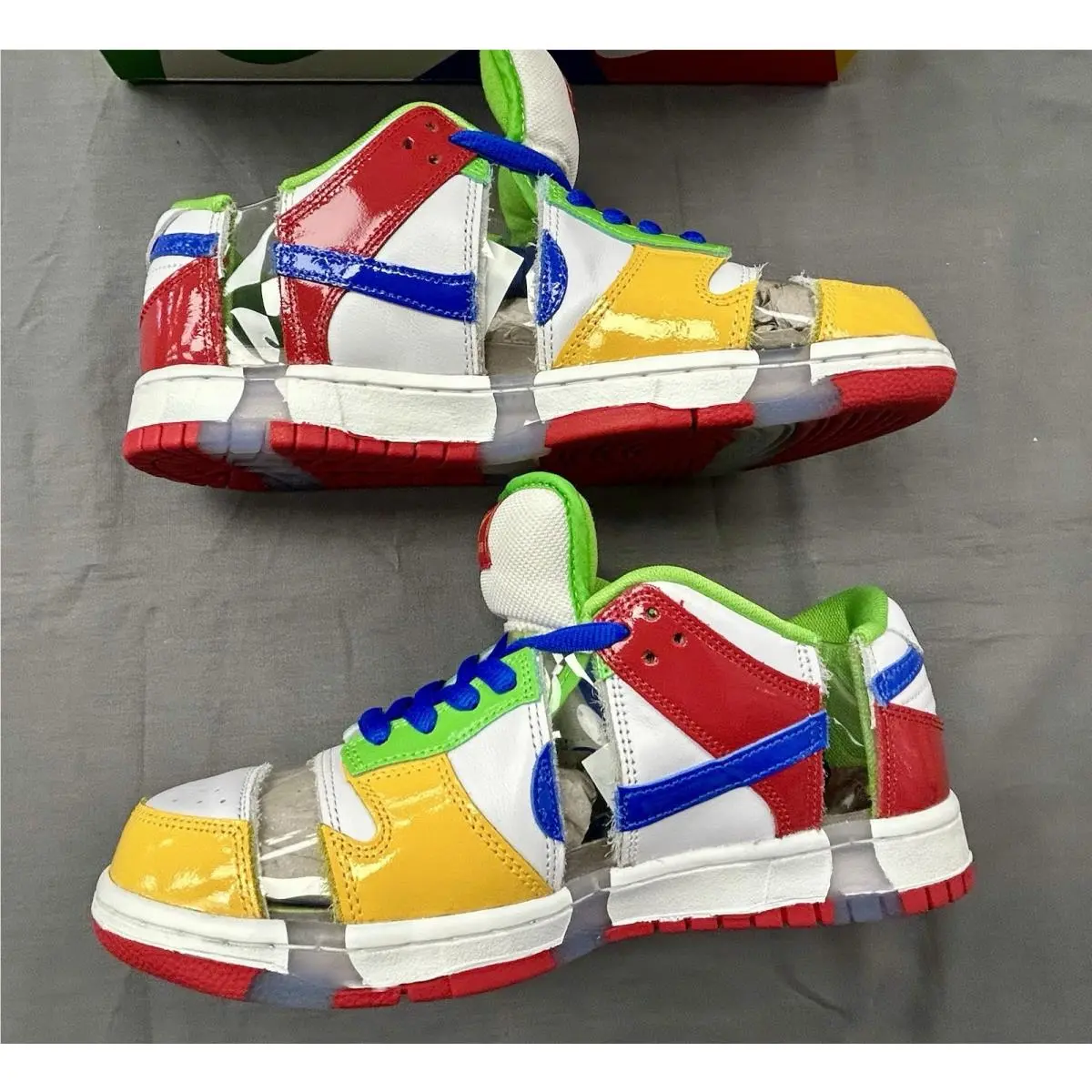 Nike shoes - Nike Dunk Low - Dunk Low - FD8777-100 - Multicolor, Manufacturer: White/Hyper Royal/Mean Green 1