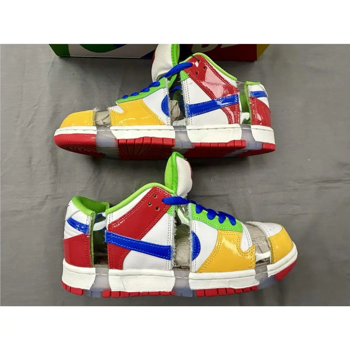 Nike shoes - Nike Dunk Low - Dunk Low - FD8777-100 - Multicolor, Manufacturer: White/Hyper Royal/Mean Green 2