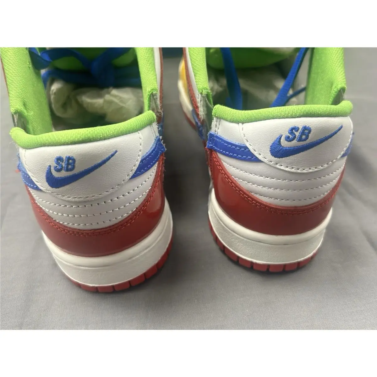 Nike shoes - Nike Dunk Low - Dunk Low - FD8777-100 - Multicolor, Manufacturer: White/Hyper Royal/Mean Green 4