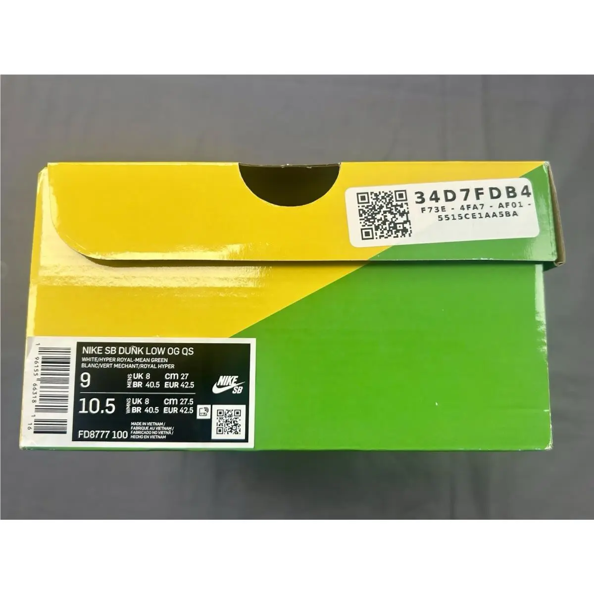 Nike shoes - Nike Dunk Low - Dunk Low - FD8777-100 - Multicolor, Manufacturer: White/Hyper Royal/Mean Green 7