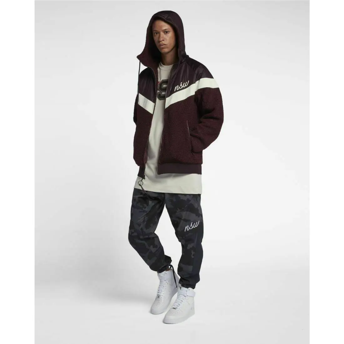 Nike clothing - Nike Sportswear Sherpa Windrunner - Sportswear Sherpa Windrunner - 930316 659 - Burgundy Ash & Burgundy Crush & Summit White 8