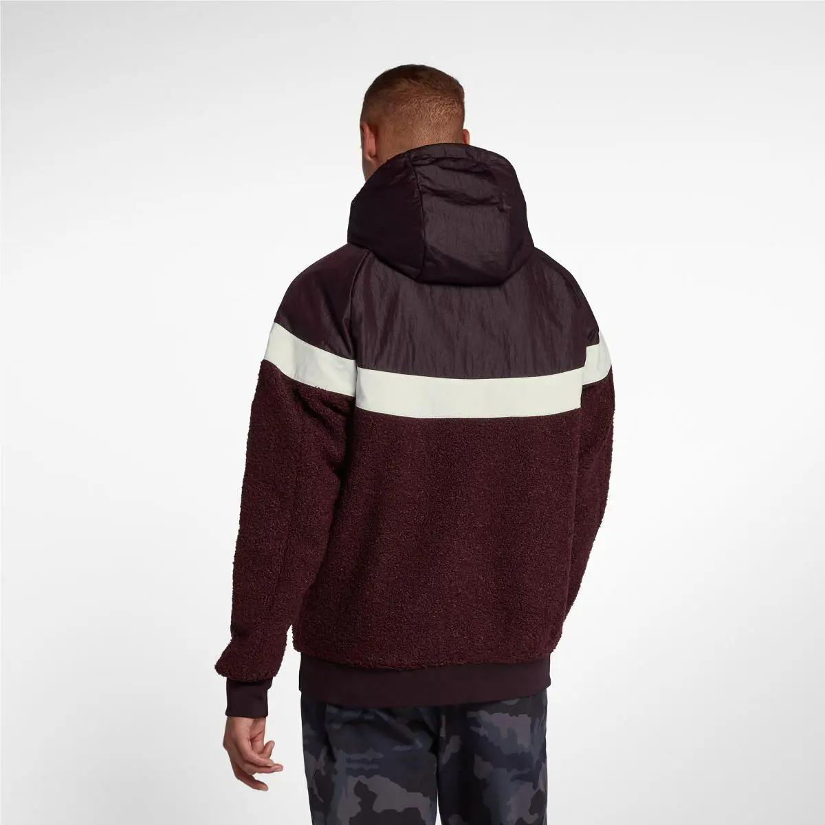 Nike clothing - Nike Sportswear Sherpa Windrunner - Sportswear Sherpa Windrunner - 930316 659 - Burgundy Ash & Burgundy Crush & Summit White 6