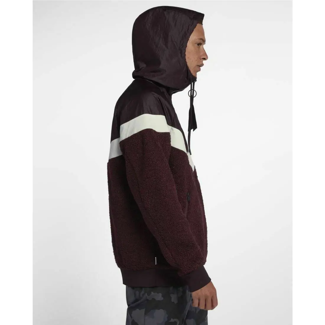 Nike clothing - Nike Sportswear Sherpa Windrunner - Sportswear Sherpa Windrunner - 930316 659 - Burgundy Ash & Burgundy Crush & Summit White 7