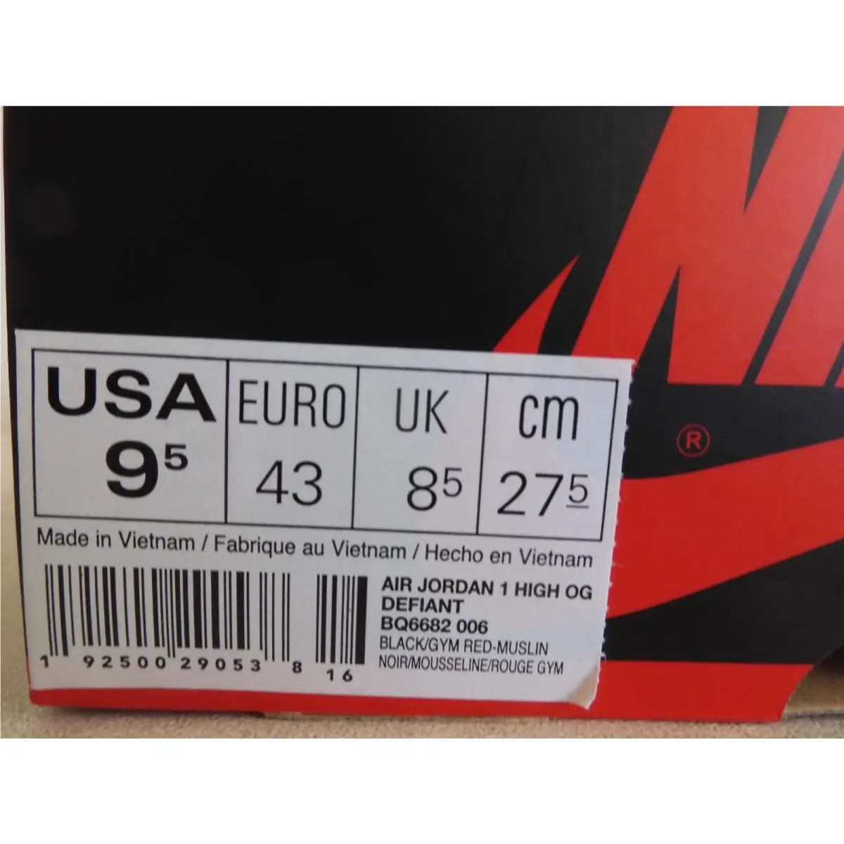 Nike shoes - Air Jordan 1 - Air - BQ6682-006 - Black (UPC: 192500290538) 6