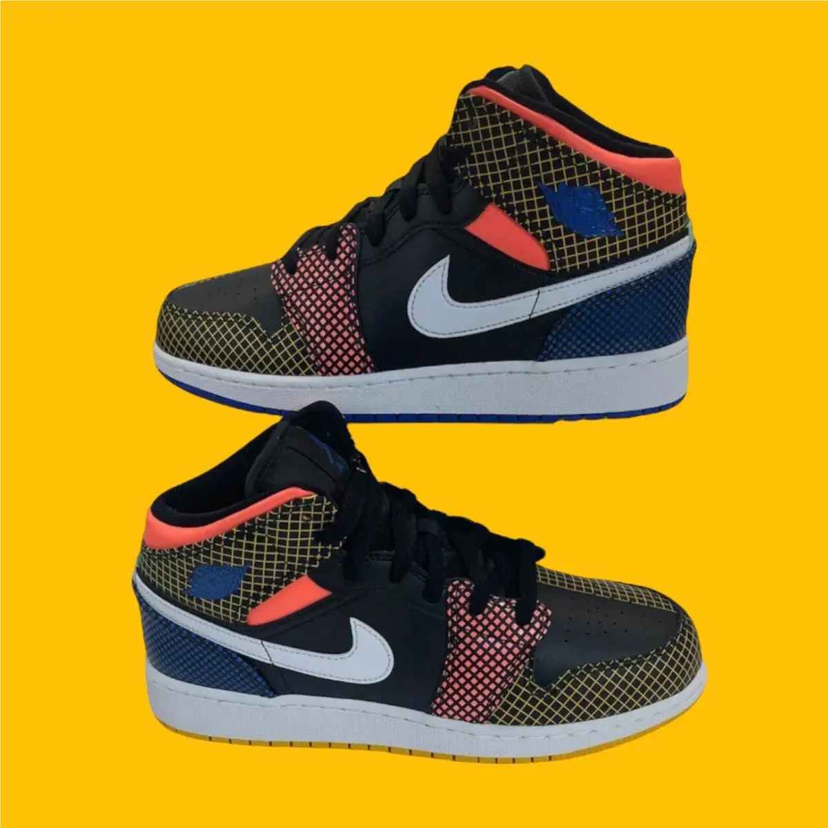 Nike shoes - Jordan 1 Mid - Mid - DC4092001 - Multicolor, Manufacturer: University Gold/metallic Gold/black (UPC: 0195238349875) 0