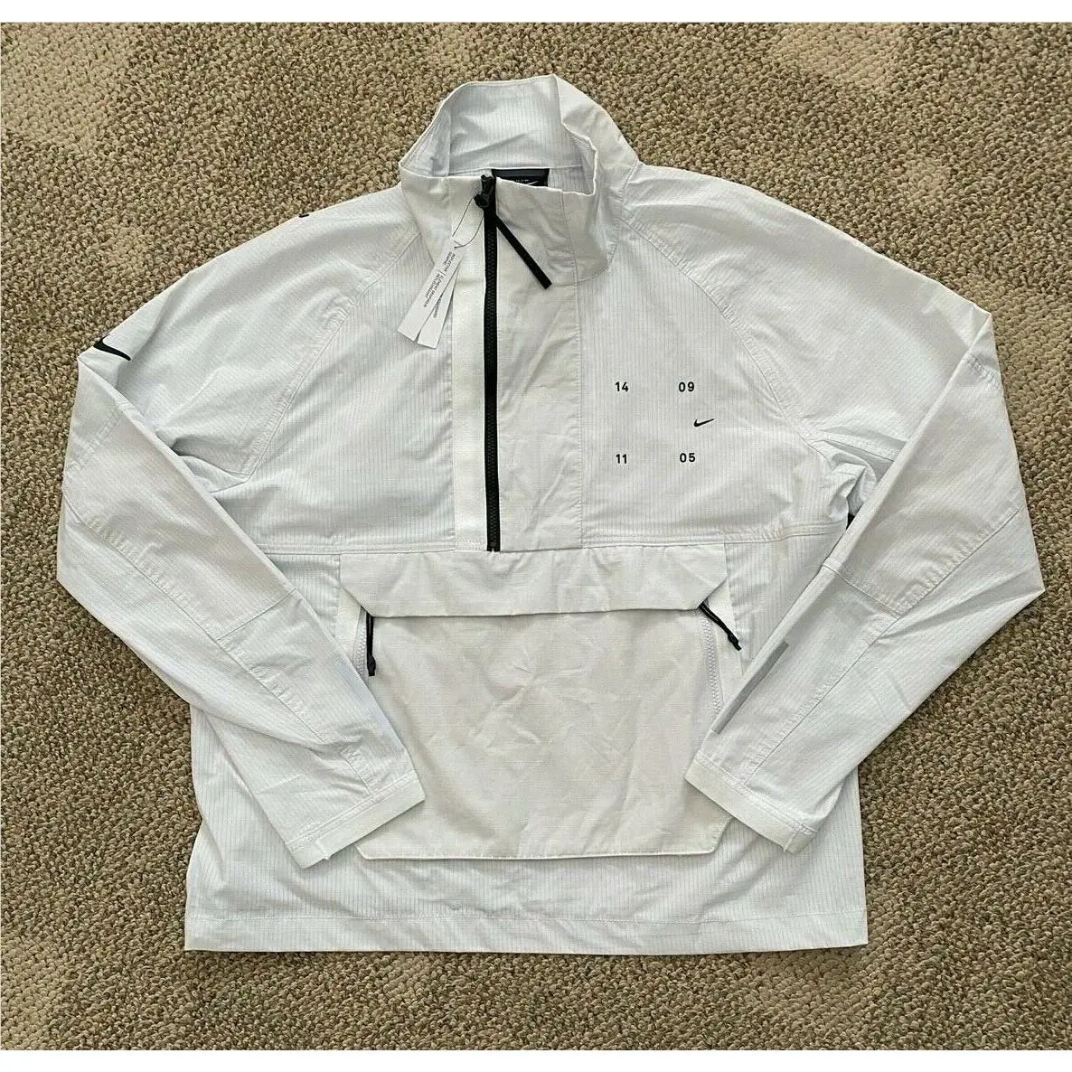 Nike Jacket Tech Pack Windbreaker 1/2 Zip Limelight Green CK0710 Men`s L