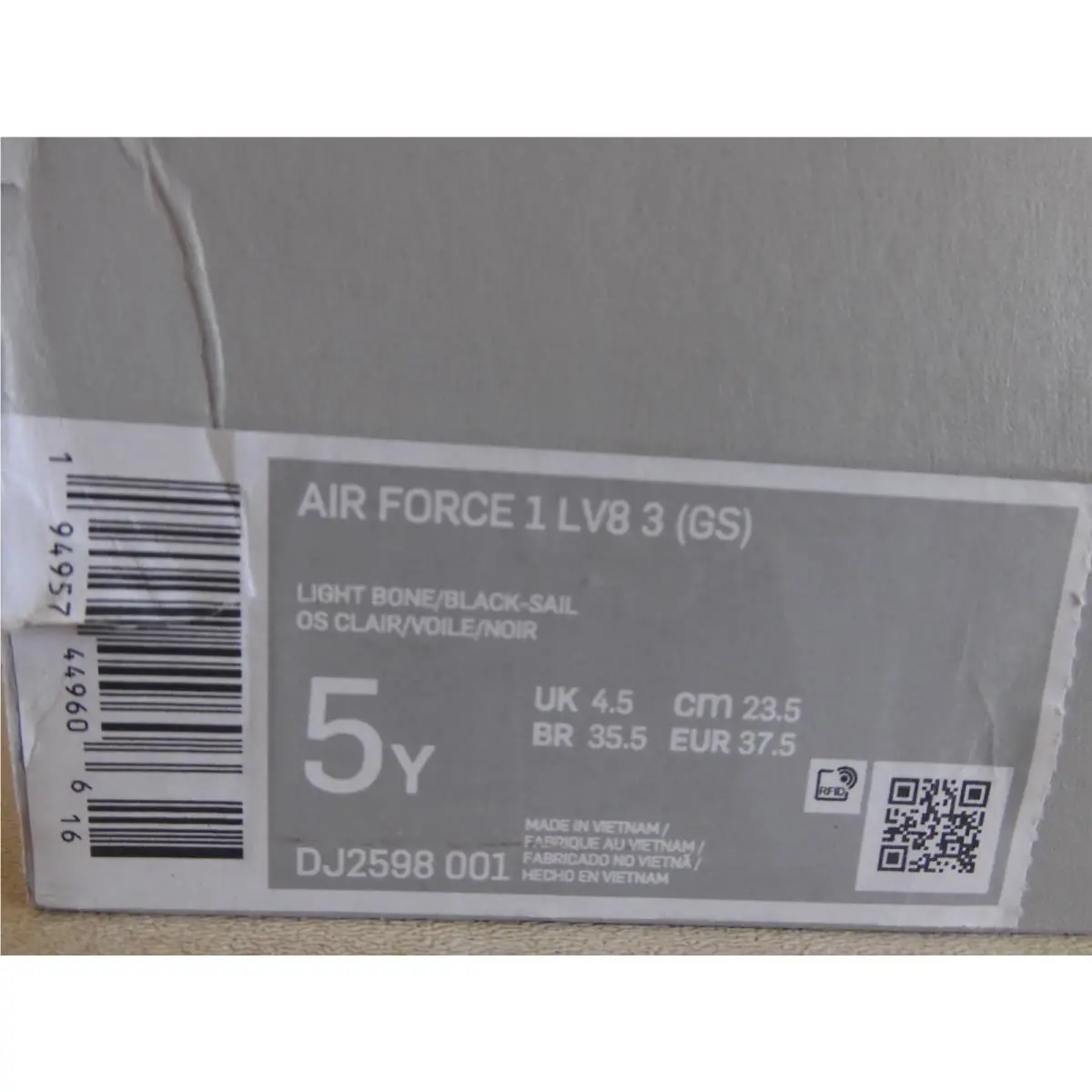 Nike shoes - Nike Air Force 1 GS - DJ2598-001 - White (UPC: 194957449606) 3