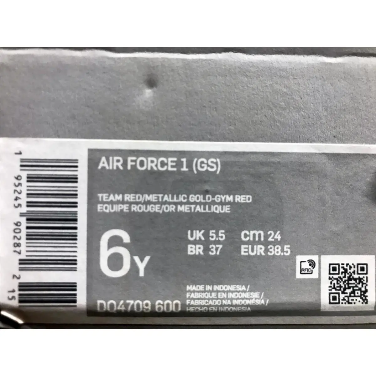Nike shoes - Nike Air Force 1 GS - Red (UPC: 195245902872) 3