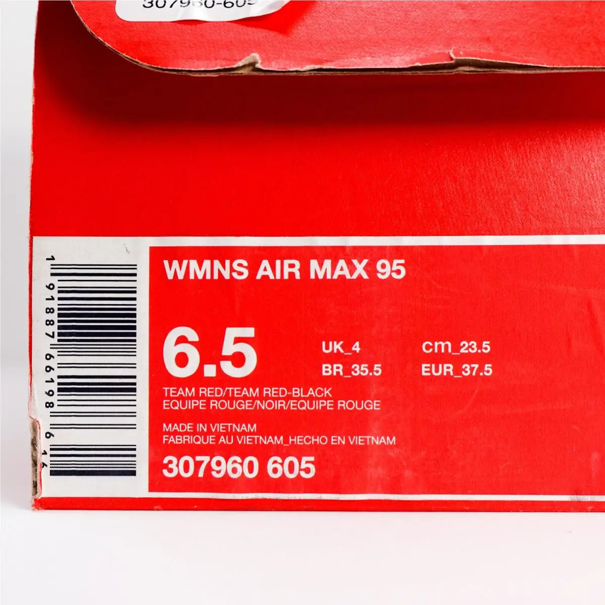 Nike shoes - Nike Air Max 95 - Air Max - 307960-605 - Red, Manufacturer: Team Red/Black (UPC: 191887661986) 8