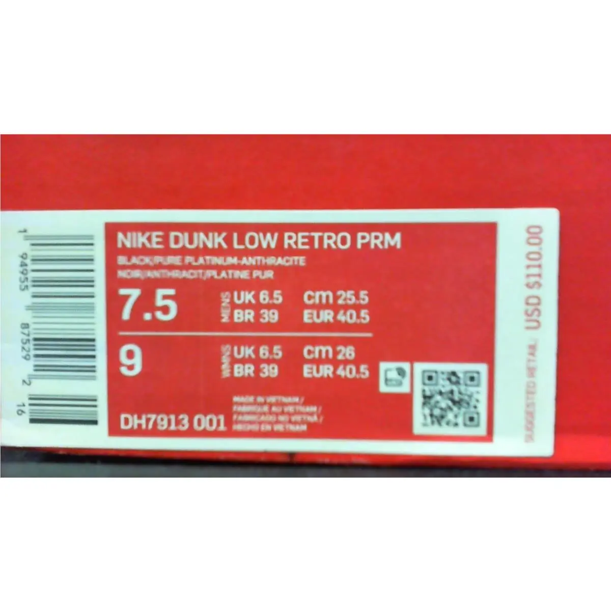 Nike shoes - Nike Dunk - Dunk - DH7913-001 - Black (UPC: 0194955875292) 3