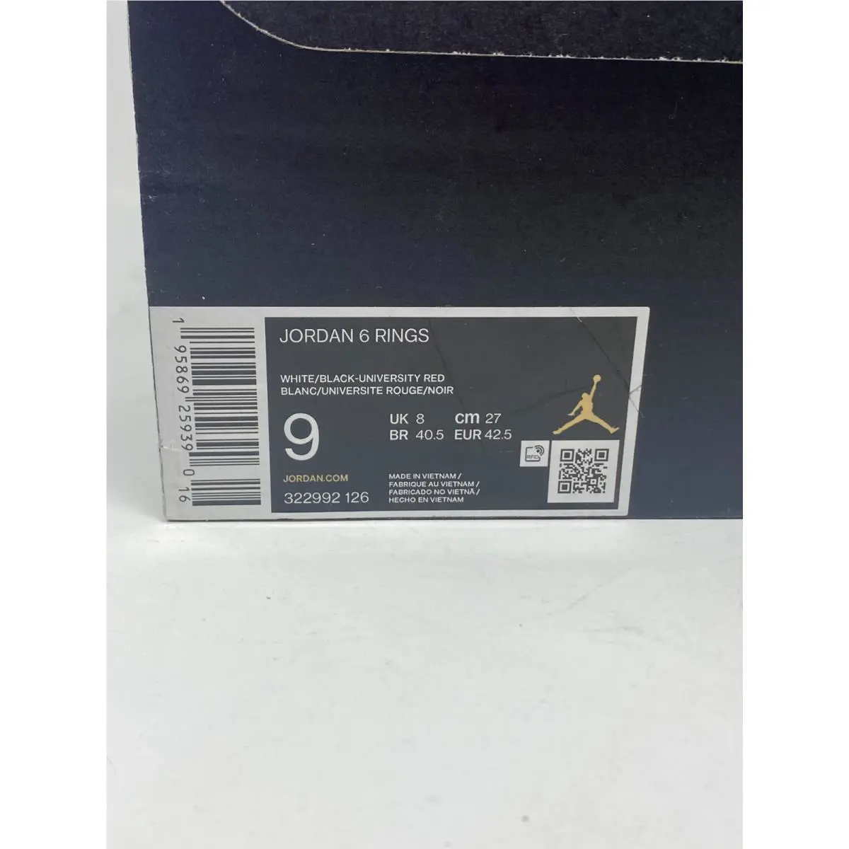 Nike shoes - Air Jordan 6 Rings - Air Rings - 322992-126 - White (UPC: 195869259390) 10