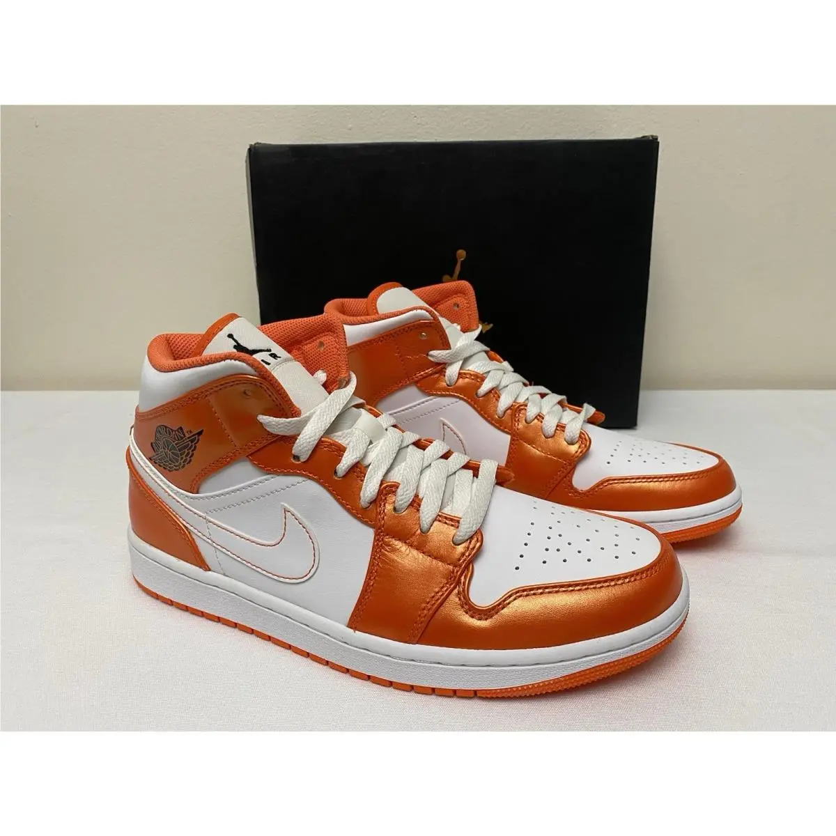 Nike Jordan 1 Mid Metallic Orange Mens Shoes Sneakers DM3531-800 Size 9