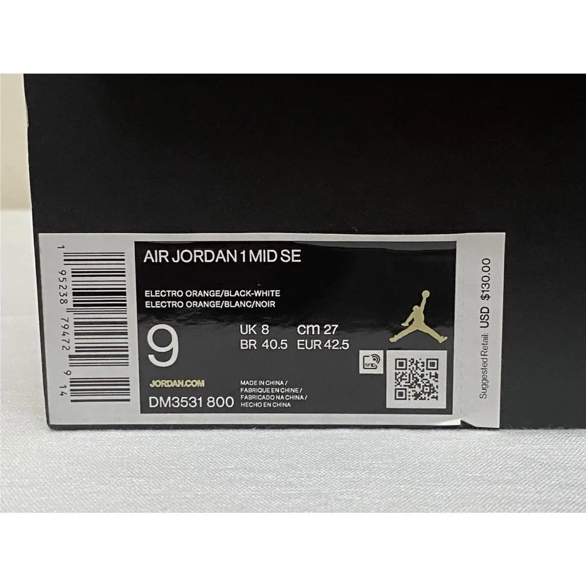 Nike shoes - Jordan 1 Mid - Mid - DM3531-800 - Orange, White, Black 8