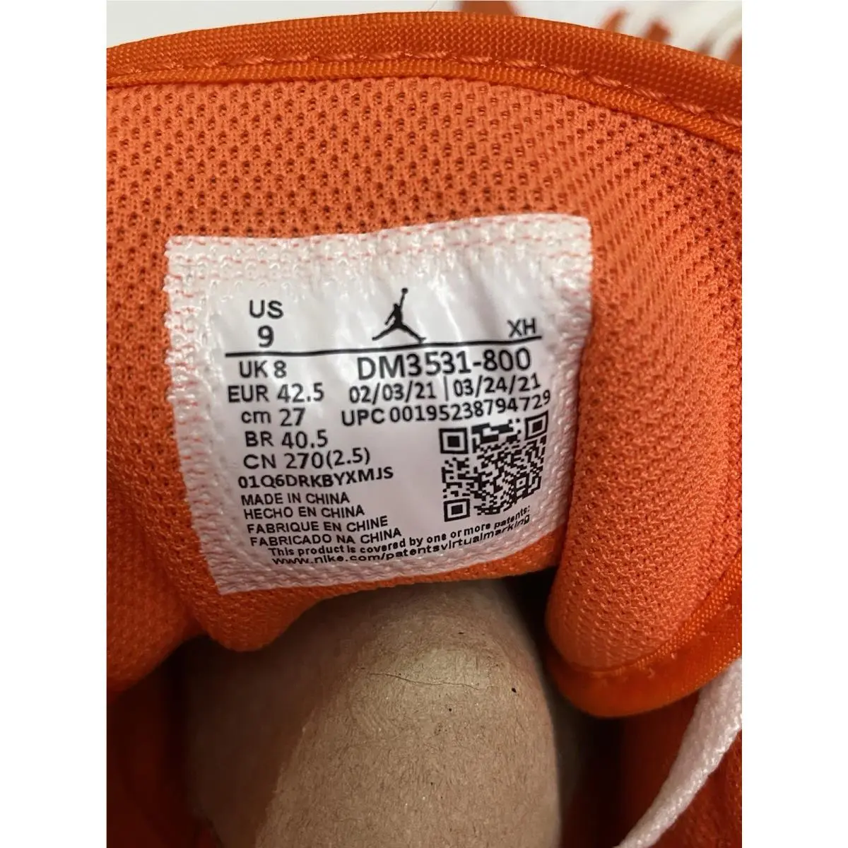 Nike shoes - Jordan 1 Mid - Mid - DM3531-800 - Orange, White, Black 4